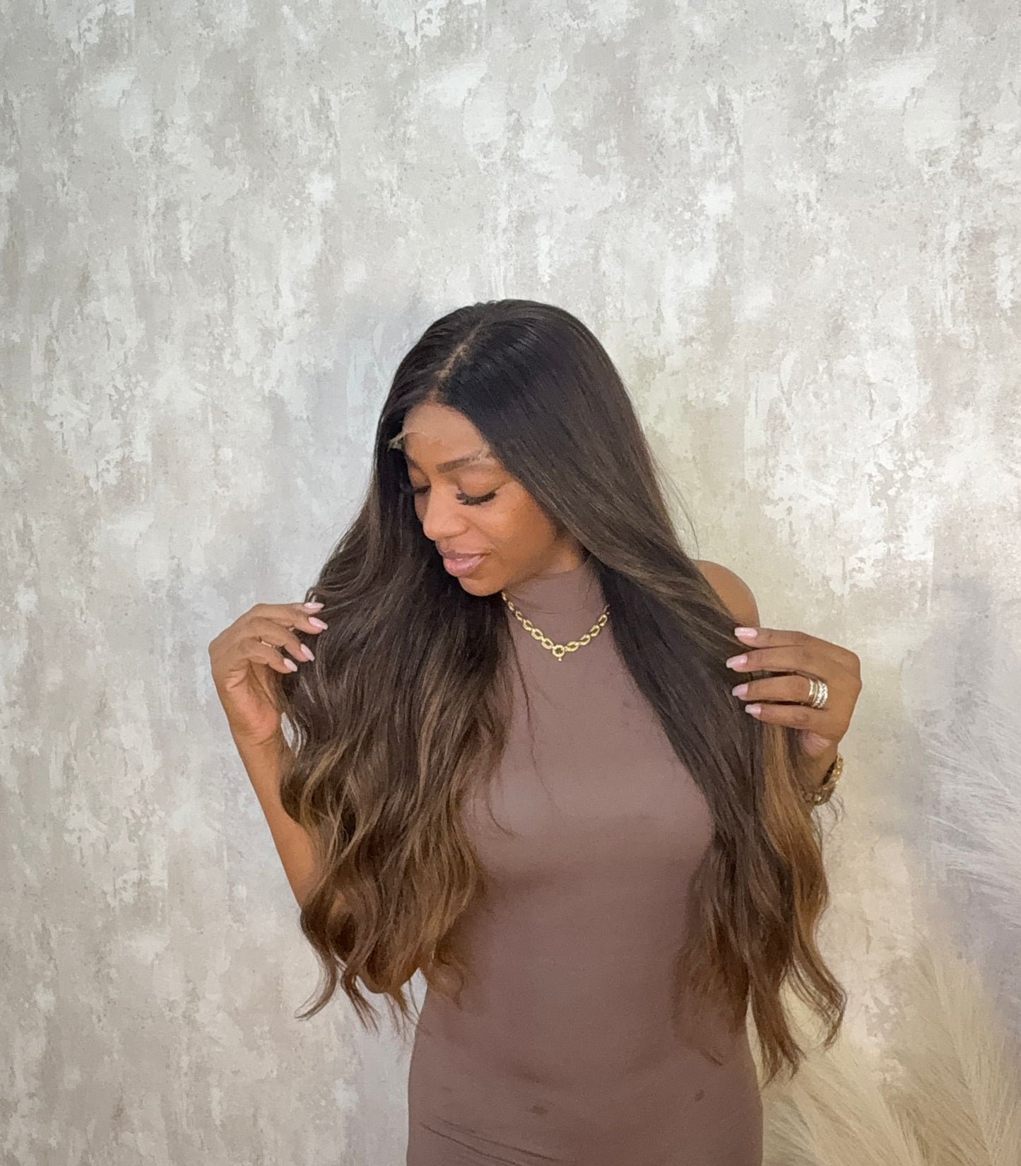ASHANTY | Peluca de cabello natural 66 cm
