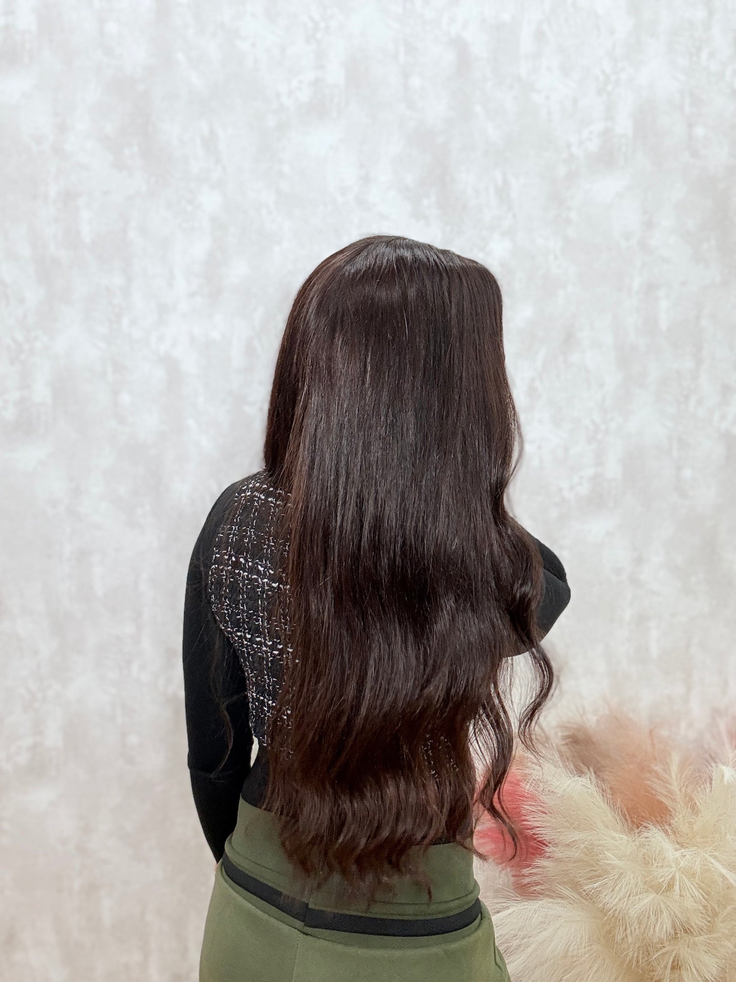 Brawny | Peluca de cabello natural 22” chocolate